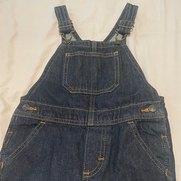 Wrangler Dark Blue Denim Kids Overall Size 4T NWT - Picture 3 of 5